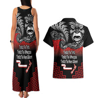 Aotearoa Toitu Te Tiriti Couples Matching Tank Maxi Dress and Hawaiian Shirt New Zealand Honour the Treaty - Fight Together LT03 - Polynesian Pride