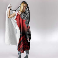 Aotearoa Toitu Te Tiriti Hooded Blanket New Zealand Honour the Treaty - Fight Together LT03 - Polynesian Pride