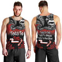 Aotearoa Toitu Te Tiriti Men Tank Top New Zealand Honour the Treaty - Fight Together LT03 - Polynesian Pride