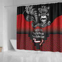 Aotearoa Toitu Te Tiriti Shower Curtain New Zealand Honour the Treaty - Fight Together LT03 - Polynesian Pride