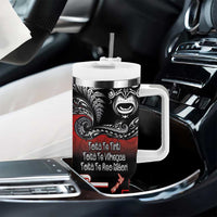 Aotearoa Toitu Te Tiriti Tumbler With Handle New Zealand Honour the Treaty - Fight Together LT03 - Polynesian Pride