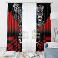 Aotearoa Toitu Te Tiriti Window Curtain New Zealand Honour the Treaty - Fight Together LT03 - Polynesian Pride