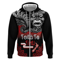 Aotearoa Toitu Te Tiriti Zip Hoodie New Zealand Honour the Treaty - Fight Together LT03 Zip Hoodie Red - Polynesian Pride