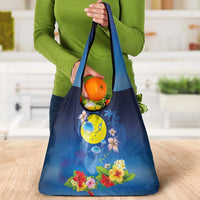 Palau Jellyfish Grocery Bag Ocean Heritage Tropical Plants - Polynesian Pride