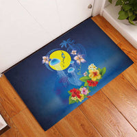 Palau Jellyfish Rubber Doormat Ocean Heritage Tropical Plants LT03 - Polynesian Pride