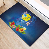 Palau Jellyfish Rubber Doormat Ocean Heritage Tropical Plants LT03 - Polynesian Pride