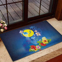 Palau Jellyfish Rubber Doormat Ocean Heritage Tropical Plants LT03 - Polynesian Pride
