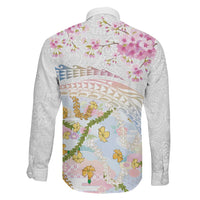 Hawaiian and Japanese Culture Together Family Matching Puletasi and Hawaiian Shirt Tribal Motifs with Lei and Japanese Sakura Pattern LT03 - Polynesian Pride