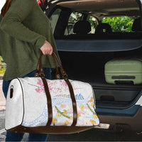 Hawaiian and Japanese Culture Together Travel Bag Tribal Motifs with Lei and Japanese Sakura Pattern LT03 - Polynesian Pride