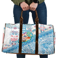 Hawaiian and Japanese Culture Together Travel Bag Tropical Honu with Japanese Elements Blue Color LT03 Blue - Polynesian Pride