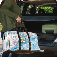 Hawaiian and Japanese Culture Together Travel Bag Tropical Honu with Japanese Elements Blue Color LT03 - Polynesian Pride