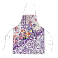 Hawaiian and Japanese Culture Together Apron Tropical Honu with Japanese Elements Purple Color LT03 Purple - Polynesian Pride