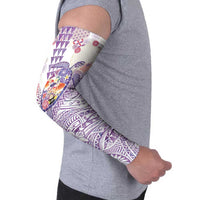 Hawaiian and Japanese Culture Together Arm Sleeves Tropical Honu with Japanese Elements Purple Color LT03 - Polynesian Pride