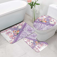 Hawaiian and Japanese Culture Together Bathroom Set Tropical Honu with Japanese Elements Purple Color LT03 - Polynesian Pride