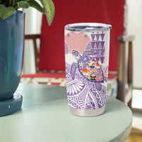 Hawaiian and Japanese Culture Together Tumbler Cup Tropical Honu with Japanese Elements Purple Color LT03 - Polynesian Pride