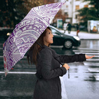 Hawaiian and Japanese Culture Together Umbrella Tropical Honu with Japanese Elements Purple Color
