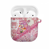 Hawaiian and Japanese Culture Together AirPods Case Tropical Honu with Japanese Elements Pink Color LT03 Pink - Polynesian Pride