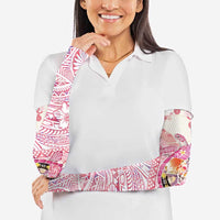 Hawaiian and Japanese Culture Together Arm Sleeves Tropical Honu with Japanese Elements Pink Color LT03 - Polynesian Pride