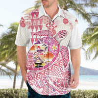 Hawaiian and Japanese Culture Together Hawaiian Shirt Tropical Honu with Japanese Elements Pink Color LT03 - Polynesian Pride