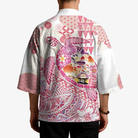 Hawaiian and Japanese Culture Together Kimono Tropical Honu with Japanese Elements Pink Color LT03 - Polynesian Pride