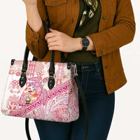 Hawaiian and Japanese Culture Together Leather Bag Tropical Honu with Japanese Elements Pink Color LT03 - Polynesian Pride