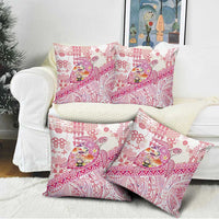 Hawaiian and Japanese Culture Together Pillow Cover Tropical Honu with Japanese Elements Pink Color LT03 - Polynesian Pride
