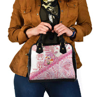 Hawaiian and Japanese Culture Together Shoulder Handbag Tropical Honu with Japanese Elements Pink Color LT03 - Polynesian Pride