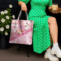 Hawaiian and Japanese Culture Together Tote Bag Tropical Honu with Japanese Elements Pink Color LT03 - Polynesian Pride