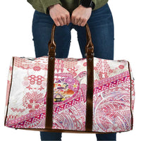 Hawaiian and Japanese Culture Together Travel Bag Tropical Honu with Japanese Elements Pink Color LT03 Pink - Polynesian Pride