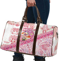 Hawaiian and Japanese Culture Together Travel Bag Tropical Honu with Japanese Elements Pink Color LT03 - Polynesian Pride