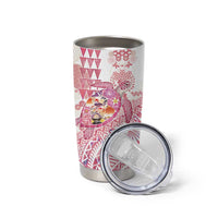 Hawaiian and Japanese Culture Together Tumbler Cup Tropical Honu with Japanese Elements Pink Color LT03 - Polynesian Pride