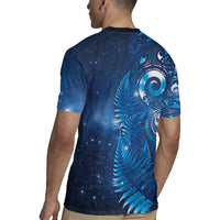 Aotearoa New Zealand New Year Rugby Jersey Tribal Koru Tattoo Blue Galaxy Maori Silver Fern LT03 - Polynesian Pride