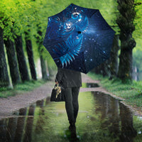 Aotearoa New Zealand New Year Umbrella Tribal Koru Tattoo Blue Galaxy Maori Silver Fern LT03 - Polynesian Pride