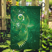 Aotearoa New Zealand New Year Garden Flag Tribal Koru Tattoo Green Galaxy Maori Silver Fern LT03 Garden Flag Green - Polynesian Pride