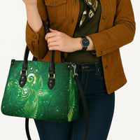 Aotearoa New Zealand New Year Leather Bag Tribal Koru Tattoo Green Galaxy Maori Silver Fern LT03 - Polynesian Pride