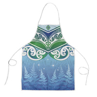 Aotearoa New Zealand New Year Apron Maori Motifs with Silver Fern and Matariki Stars LT03 Multicolor - Polynesian Pride