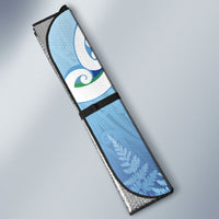 Aotearoa New Zealand New Year Auto Sun Shade Maori Motifs with Silver Fern and Matariki Stars LT03 - Polynesian Pride