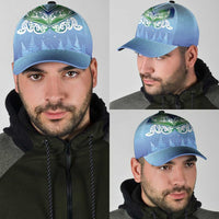Aotearoa New Zealand New Year Classic Cap Maori Motifs with Silver Fern and Matariki Stars LT03 - Polynesian Pride
