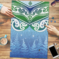 Aotearoa New Zealand New Year Puzzle Maori Motifs with Silver Fern and Matariki Stars LT03 Multicolor - Polynesian Pride