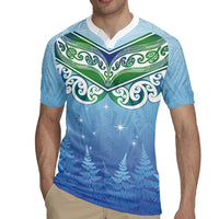 Aotearoa New Zealand New Year Rugby Jersey Maori Motifs with Silver Fern and Matariki Stars LT03 - Polynesian Pride
