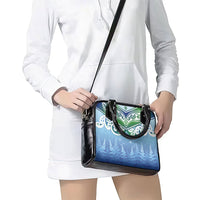 Aotearoa New Zealand New Year Shoulder Handbag Maori Motifs with Silver Fern and Matariki Stars LT03 - Polynesian Pride