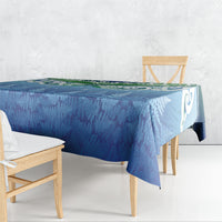Aotearoa New Zealand New Year Tablecloth Maori Motifs with Silver Fern and Matariki Stars LT03 - Polynesian Pride