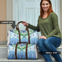 Aotearoa New Zealand New Year Travel Bag Maori Motifs with Silver Fern and Matariki Stars LT03 - Polynesian Pride