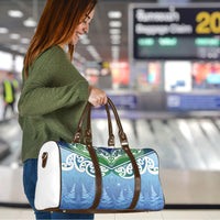 Aotearoa New Zealand New Year Travel Bag Maori Motifs with Silver Fern and Matariki Stars LT03 - Polynesian Pride