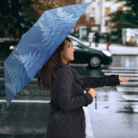 Aotearoa New Zealand New Year Umbrella Maori Motifs with Silver Fern and Matariki Stars LT03 - Polynesian Pride