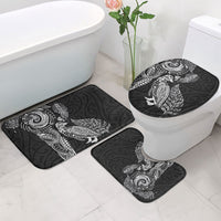 Aotearoa Moko Tribal Tattoo Bathroom Set New Zealand Maori Penguin and Fantail Black Color LT03 - Polynesian Pride