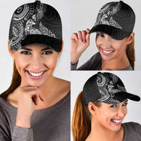 Aotearoa Moko Tribal Tattoo Classic Cap New Zealand Maori Penguin and Fantail Black Color LT03 - Polynesian Pride