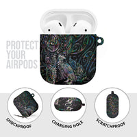Aotearoa Moko Tribal Tattoo AirPods Case New Zealand Maori Penguin and Fantail Paua Shell Style LT03 - Polynesian Pride