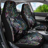 Aotearoa Moko Tribal Tattoo Car Seat Cover New Zealand Maori Penguin and Fantail Paua Shell Style LT03 - Polynesian Pride