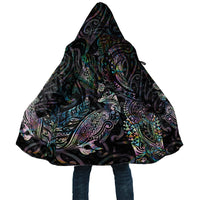Aotearoa Moko Tribal Tattoo Cloak New Zealand Maori Penguin and Fantail Paua Shell Style LT03 Unisex Multicolor - Polynesian Pride